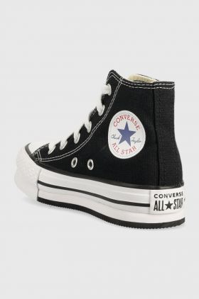 Converse tenisi copii CHCK TAYLOR ALL STAR EVA LIFT 372859C culoarea negru