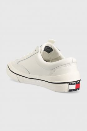 Tommy Jeans sneakers TOMMY JEANS LEATHER VULC ESS culoarea alb, EN0EN01932