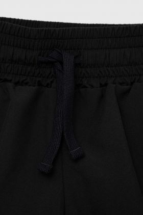 Abercrombie & Fitch pantaloni scurti copii culoarea negru, neted, talie reglabila