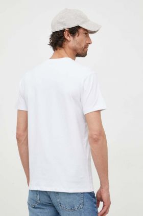 Trussardi tricou barbati, culoarea alb, cu imprimeu