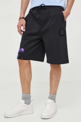 BOSS pantaloni scurti din bumbac BOSS GREEN culoarea negru