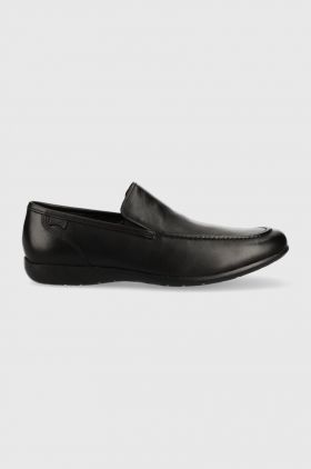 Camper mocasini de piele Mauro barbati, culoarea negru, 18282.009