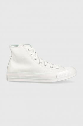 Converse tenisi de piele Chuck 70 femei, culoarea alb, A05024C