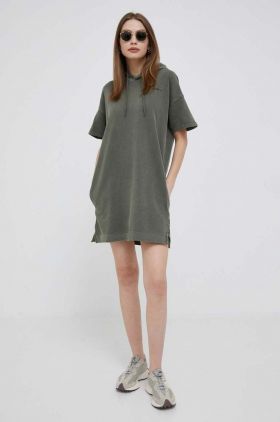 Pepe Jeans rochie din bumbac culoarea verde, mini, oversize