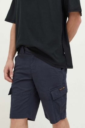 Superdry pantaloni scurti barbati, culoarea albastru marin