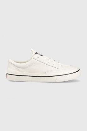 Tommy Jeans sneakers TOMMY JEANS LEATHER VULC ESS culoarea alb, EN0EN01932