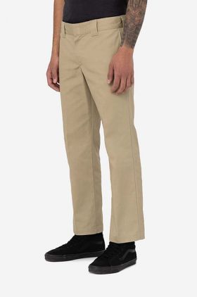 Dickies pantaloni Work Pant Rec bărbați, culoarea bej, drept DK0A4XK9KHK-brown