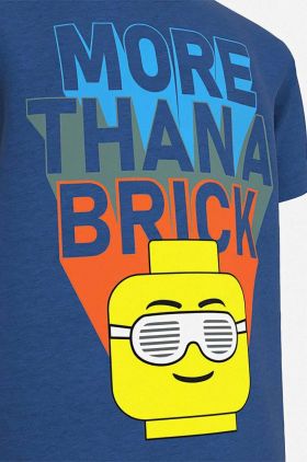 Lego tricou de bumbac pentru copii culoarea albastru marin, cu imprimeu, Koszulka Lego Wear T-shirt SS 12010543 259