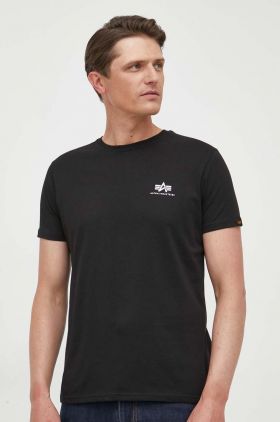 Alpha Industries tricou din bumbac Koszulka Alpha Industries Backprint T 128507 03 culoarea negru, cu imprimeu 128507.03-black