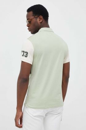 Pepe Jeans polo de bumbac Lambert culoarea verde, modelator