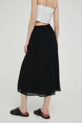 Dkny fusta culoarea negru, maxi, evazati