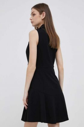 Dkny rochie culoarea negru, mini, mulata