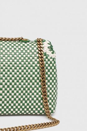 Tory Burch poseta de piele culoarea verde