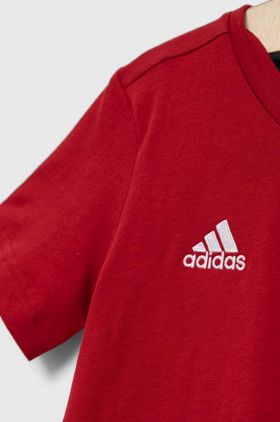 adidas Performance tricou de bumbac pentru copii ENT22 TEE Y culoarea rosu, neted