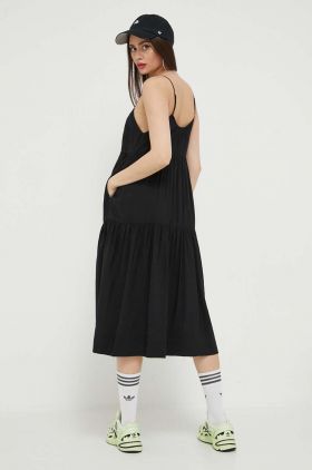 Abercrombie & Fitch rochie culoarea negru, midi, oversize