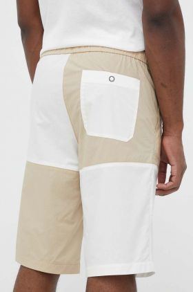 United Colors of Benetton pantaloni scurti din bumbac culoarea bej