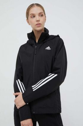 adidas geaca femei, culoarea negru, de tranzitie