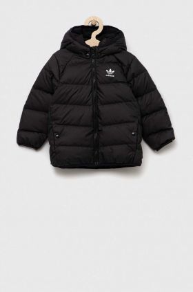 adidas Originals geaca de puf pentru copii DOWN JACKET culoarea negru