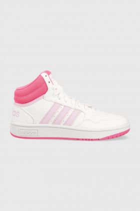 adidas Originals sneakers pentru copii HOOPS MID 3.0 K culoarea alb