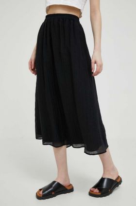 Dkny fusta culoarea negru, maxi, evazati