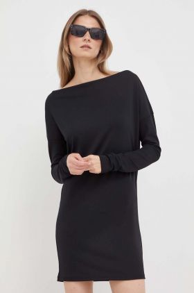 Sisley rochie culoarea negru, mini, mulata