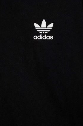 adidas Originals longsleeve din bumbac pentru copii culoarea negru, neted