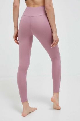 adidas Performance jambiere de yoga Essentials culoarea roz, neted