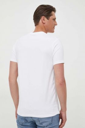 Karl Lagerfeld tricou barbati, culoarea alb, modelator