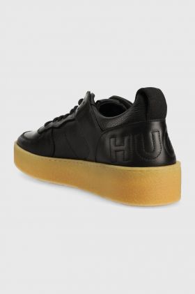 HUGO sneakers din piele Evan culoarea negru, 50493175