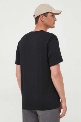 United Colors of Benetton tricou din bumbac culoarea negru, neted