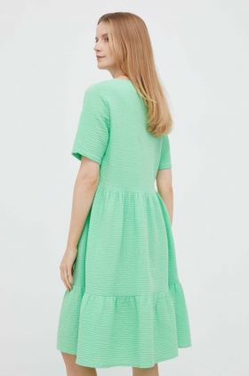 Rich & Royal rochie culoarea verde, midi, evazati