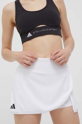 adidas Performance fustă sport Club culoarea alb, mini, drept HS1455