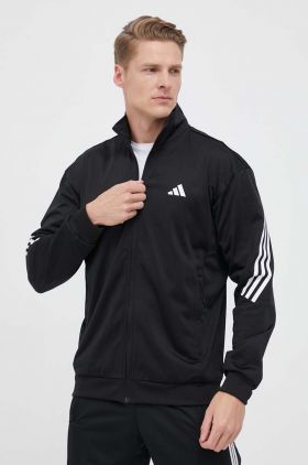 adidas Performance hanorac de antrenament 3-Stripes culoarea negru, cu imprimeu