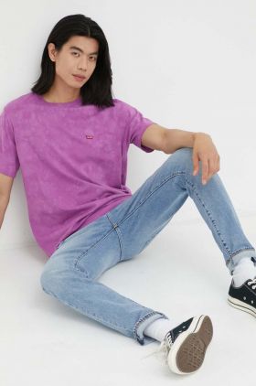 Levi's tricou din bumbac culoarea violet, modelator