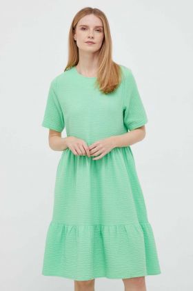 Rich & Royal rochie culoarea verde, midi, evazati