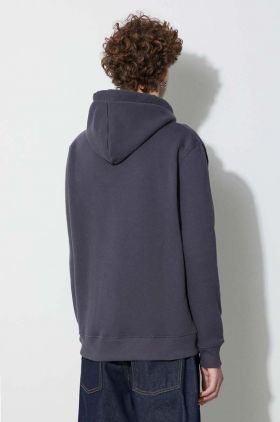 Alpha Industries bluză Basic Hoody bărbați, culoarea bleumarin, cu glugă, cu imprimeu 178312.02-navy