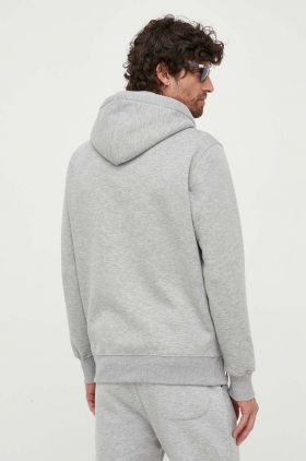 Alpha Industries bluză Basic Hoody bărbați, culoarea gri, cu glugă, cu imprimeu 178312.17-grey