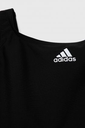 adidas Performance costum de baie dintr-o bucată pentru copii culoarea negru