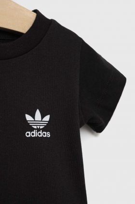 adidas Originals set de bumbac pentru bebelusi culoarea negru