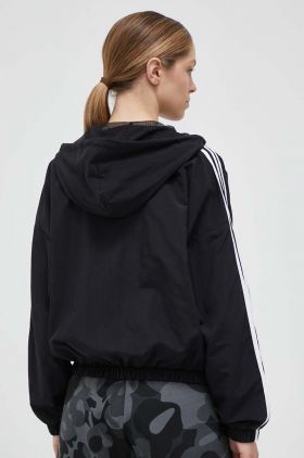 adidas geaca femei, culoarea negru, de tranzitie