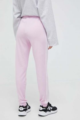 adidas Originals pantaloni de trening culoarea roz, cu imprimeu