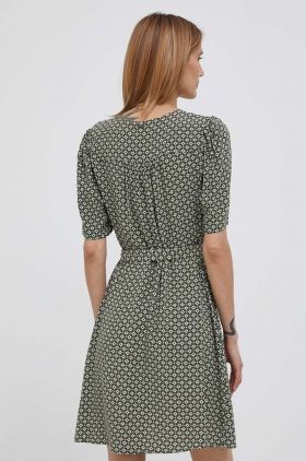 Pepe Jeans rochie culoarea verde, mini, drept