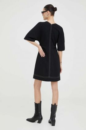 Day Birger et Mikkelsen rochie culoarea negru, mini, evazati