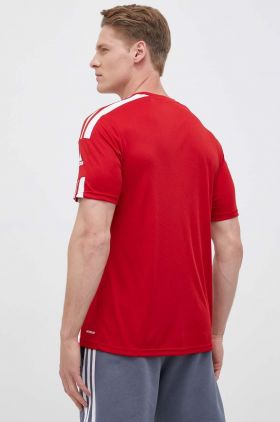 adidas Performance tricou de antrenament Squadra 21 culoarea rosu, cu imprimeu