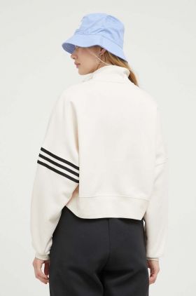 adidas Originals bluză Neuclassics Tracktop femei, culoarea alb, cu imprimeu IB7316-white