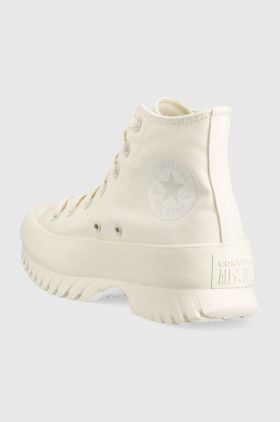 Converse tenisi Chuck Taylor All Star Lugged 2.0 femei, culoarea alb, A03557C