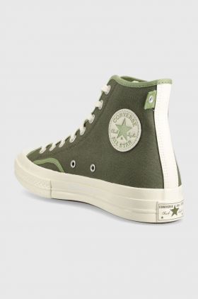 Converse tenisi Chuck 70 culoarea verde, A03439C