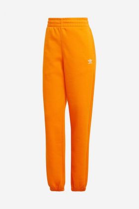 adidas Originals pantaloni de trening din bumbac culoarea portocaliu, uni IK7689-POMARANCZ