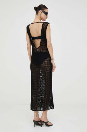 Gestuz rochie culoarea negru, maxi, drept