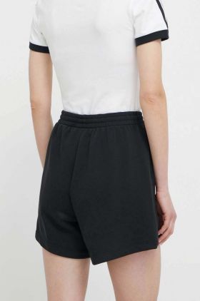 adidas Originals pantaloni scurți femei, culoarea negru, uni, high waist IA6451